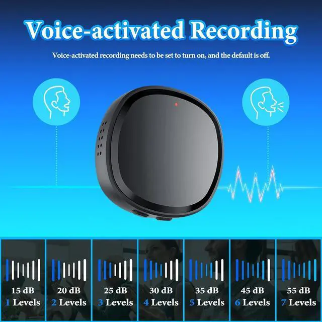 Alt view image 2 of 6 - 64GB Digital Voice Recorder, 3-in-3 Recording Device with MP3 Music Player and USB Flash Drive, Portable Mini Voice RecorderSmall Voice Recorder for Lectures, Meetings, Interviews