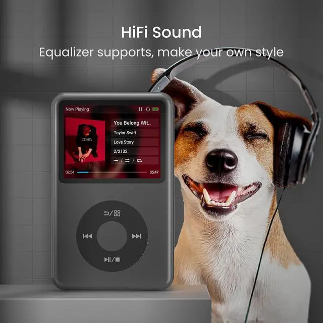 Alt view image 3 of 7 - Mp3 Player with Bluetooth Y1 128G Digital Music Player Portable Mini HiFi Sound Video Version Upgrade 2025 Black Good Gift
