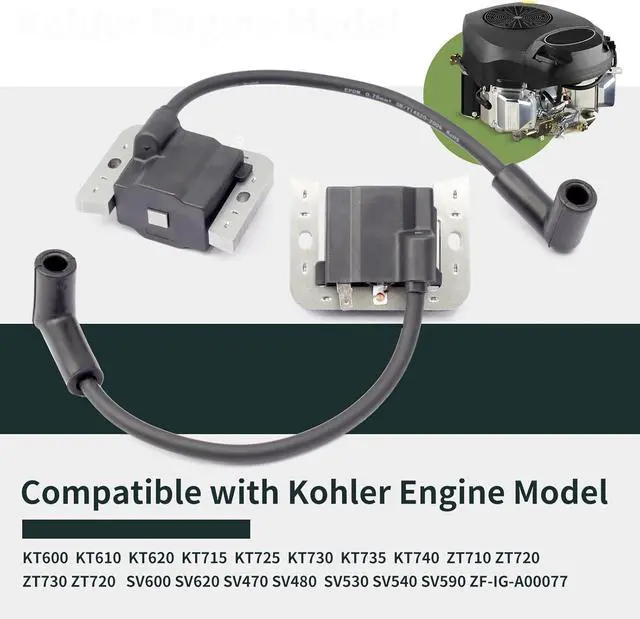 Alt view image 3 of 7 - 32-584-06-S Ignition Coil Module 2 Pack Compatible with Kohler KT ZT Engines 7000 Series Mowers KT610 KT715 KT740 ZT720 ZT730 Replacement 3258406-S 32 584 06-S 3258406 3258406S 32 584 06 S