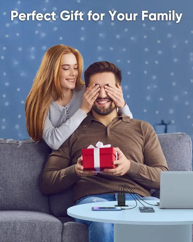 Alt view image 4 of 7 - [2-Pack] USB C Charger Block 160W, 3-Port GaN Super Fast Charger, Dual 65W Type C Charging Blocks, Foldable QC3.0 Laptop Quick Charge Adapter for MacBook, iPhone, Samsung, Galaxy, iPad, Android, Black