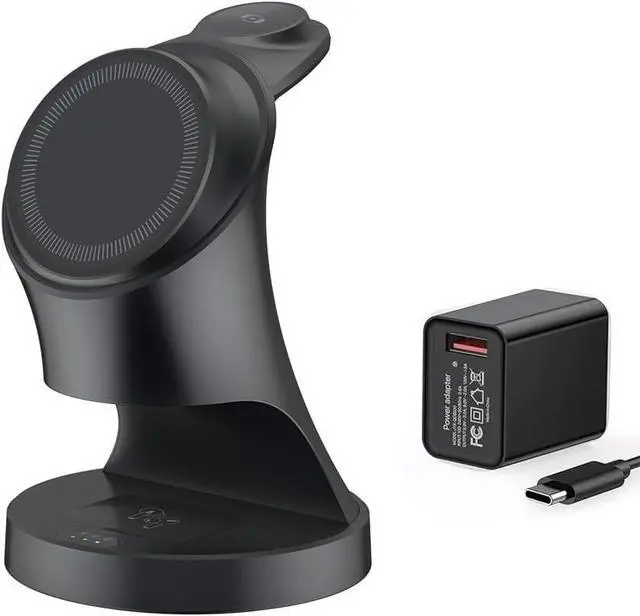 Main image of Wireless Charger, 3-in-1 Magnetic Wireless Charger Cradle, Fast Wireless Charging Dock for iPhone 16/15/14/13/12 Series, Apple Watch Series, AirPods Pro.
