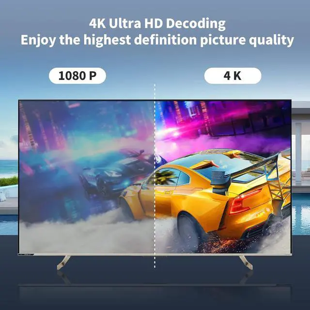Alt view image 3 of 7 - Wireless HDMI Display Dongle Adapter 4K, Wireless Receiver, Streaming Video/Audio/Files HDMI Wireless Extender from Laptops, PCs, Smartphones to HDTV Projector Displays
