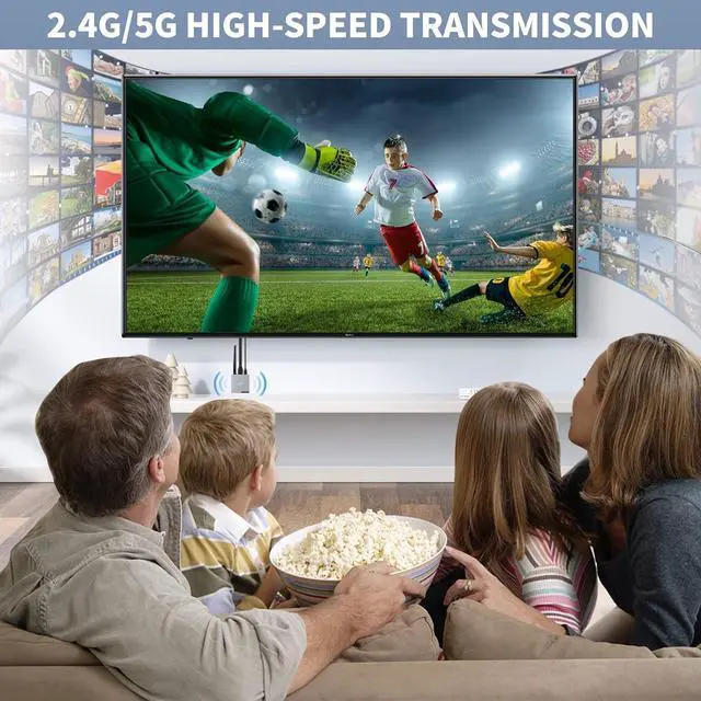 Alt view image 5 of 7 - Wireless HDMI Display Dongle Adapter 4K, Wireless Receiver, Streaming Video/Audio/Files HDMI Wireless Extender from Laptops, PCs, Smartphones to HDTV Projector Displays