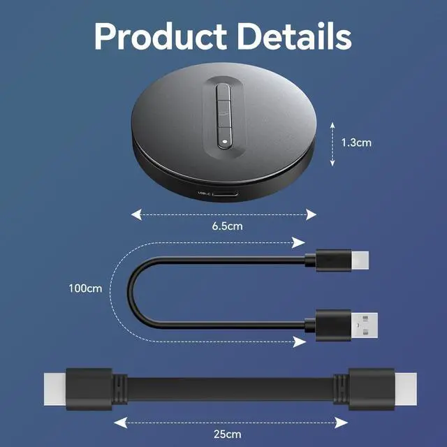 Alt view image 4 of 7 - Wireless HDMI Display Dongle Adapter - Miracast dongle, DLNA, AirPlay - Plug and Play video/audio from laptop, PC, smartphone to HDTV, projector, display