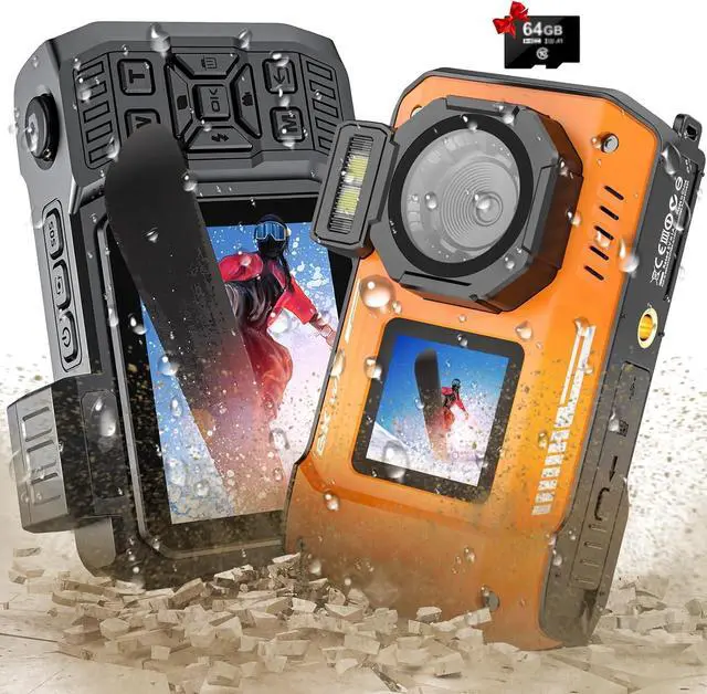 Main image of 8K Ultra HD 70MP WiFi Digital Camera with 64GB Card Rugged Waterproof Dustproof Shockproof 33FT Underwater Camera Snorkeling Dual Screen Selfie AF Fixed Point Digital Camera (Orange)