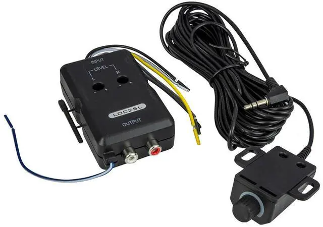 Main image of Line Output Converter with Remote Knob - 2CH High/Low RCA Converter Car Stereo - Ideal for Subwoofer Amplifiers - Car Stereo Line Level Converter - Easy Installation - Quality Sound