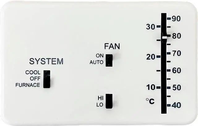 Alt view image 2 of 7 - RV Thermostat, RV Analog Thermostat Replacement for Dometic (Cooling/Furnace Only) 3106995.032,12 VDC (White)