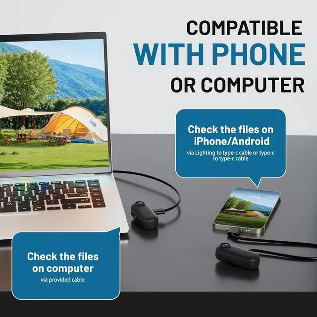 Alt view image 5 of 7 - 4K Mini Sports Camera 128GB Thumb POV Portable Body Camera Wearable VCR with IPX7 Waterproof Underwater Camera, Helmet Mount, Magnetic Motion DV for Bike Riding, Pets, Video Blogging (Black)