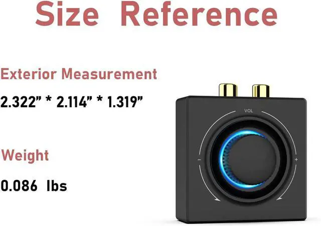Alt view image 5 of 6 - Bluetooth 5.3 Receiver, 100ft RCA Bluetooth Audio Adapter, 3.5mm Jack for Smartphone/Tablet/Laptop AUX HiFi Home Stereo/Speakers, Dual Link for Two Speakers, SBC AAC Audio