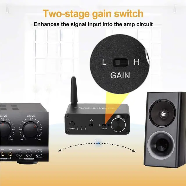 Alt view image 5 of 7 - 192kHz Digital to Analog Converter Bluetooth 5.0 Receiver DAC with 16-300 Headphone Amplifier Optical/Coaxial to RCA 3.5mm Audio Output with Volume Control for TV Phone Tablet (Normal, Basic)