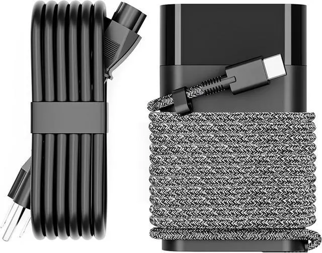 Main image of New Slim 65W USB C Laptop Charger Compatible with HP Spectre x360, Envy, Chromebook, Elitebook x360, Pavilion, Elite x2 Travel Type C Power Cord AC Adapter