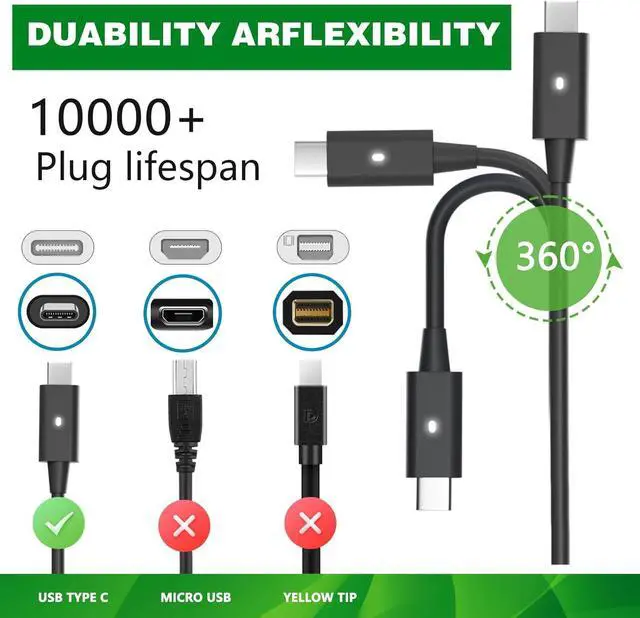 Alt view image 4 of 7 - 130W USB C Laptop Charger Compatible with Dell PC XPS 15 17 9575 9500 9510 9520 9530 9700 9710 9720 9730, Precision 5470 5480 5550 5560 5530 5570 5750 5760 5770 3550 3560 3570 3571 2 in 1, Latitude