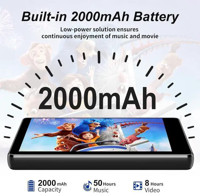 Alt view image 2 of 7 - 80GB MP3 Player with Bluetooth and WiFi, Music Player with Spotify, Pandora, M503Pro 4.0-inch Touchscreen Android MP4 MP3 Kids Player with Libby, Audible, Spotify Kids, FM Radio