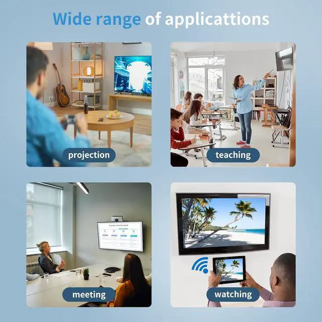 Alt view image 5 of 6 - 4K Wireless HDMI Display Adapter for APP YouTube TV Adapter for i-Phone, i-Pad, Android, Tablet, Laptop, Windows to HDTV/Monitor/Projector, Compatible with Miracast, AirPlay, DLNA