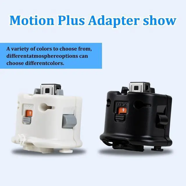 Alt view image 4 of 7 - 2-Piece Wii Motion Plus Adapter with 2 Motion Plus Adapter Accelerators and 2 Silicone Cases for Nintendo wii Remote - White