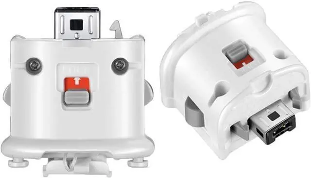 Main image of 2-Piece Wii Motion Plus Adapter with 2 Motion Plus Adapter Accelerators and 2 Silicone Cases for Nintendo wii Remote - White