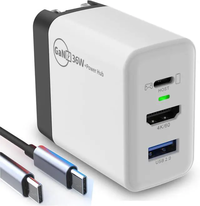 Main image of 3-in-1 Switch TV Docking Station for Nintendo Switch Dock steam Deck Dock USB C Hub Charger Laptop Docking Station with Type C, USB A Port, 4K HDMI