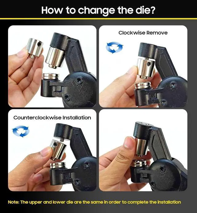 Alt view image 6 of 6 - Grommet Tool Kit 1/2 1/4 3/8 Multi-Size Punch, 608 pcs Heavy Duty Grommet Tool Kit for eyelets and grommets for tarps, fabric loops, leather, tents, vinyl, canvas, etc.