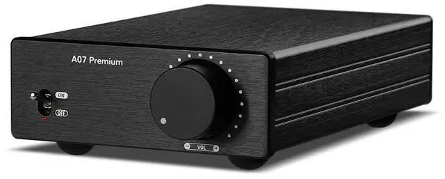 Main image of A07 Advanced TPA3255 Power Amplifier 300Wx2 HiFi Class D Amplifier Mini 2-Channel Stereo Amplifier with Desktop Bookshelf Speaker Preamplifier Home Audio System and DC32V 5A Power Adapter