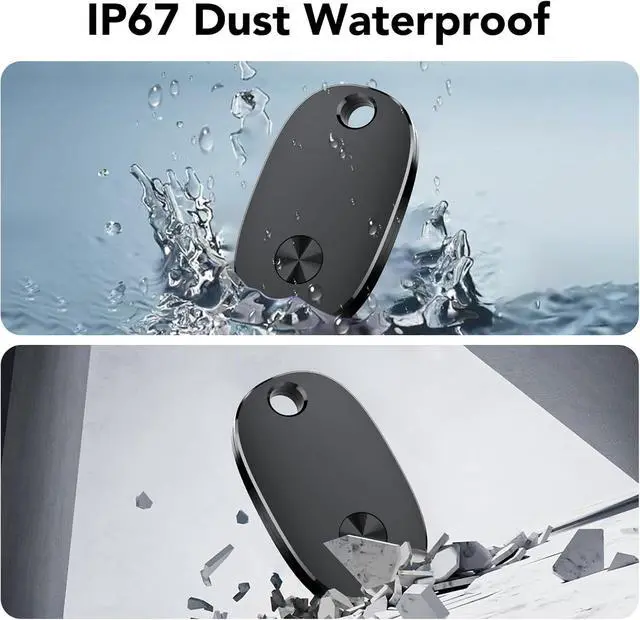 Alt view image 7 of 7 - Tracking Tag - 4-Pack Set, Bluetooth Tracker compatible with Apple's Find My app (iOS only), Key Finder and Item Locator, suitable for luggage, backpacks, suitcases, with replaceable battery, IP67 w