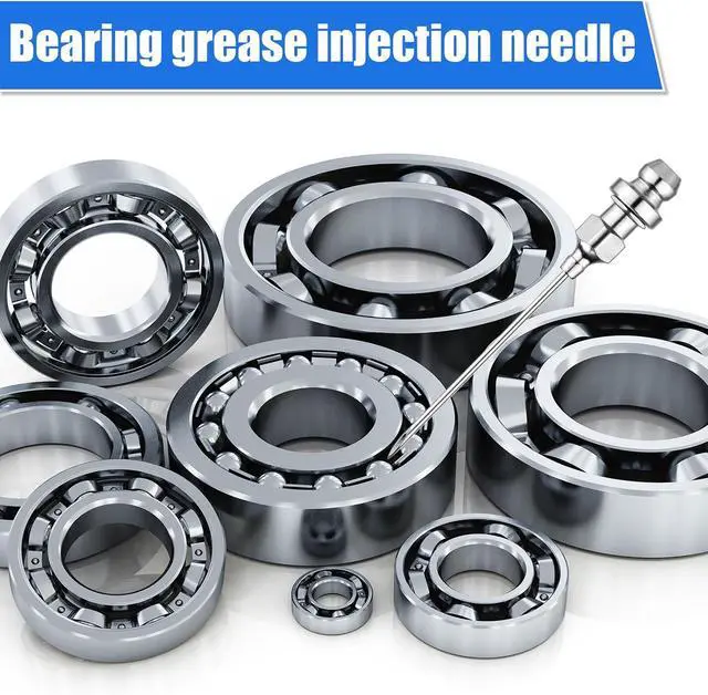 Alt view image 5 of 7 - A 7-piece oil gun accessory kit, including 3 grease nozzles, 1 needle distributor, rubber head connector, straight nozzle, and 1 needle elbow connector adapter suitable for narrow Spaces