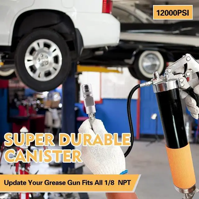 Alt view image 4 of 6 - Grease gun connectors, grease gun heads, heavy-duty grease connectors for handheld and most pneumatic grease guns, standard nozzles, NPT, 1/8 inch, 6 assemblies
