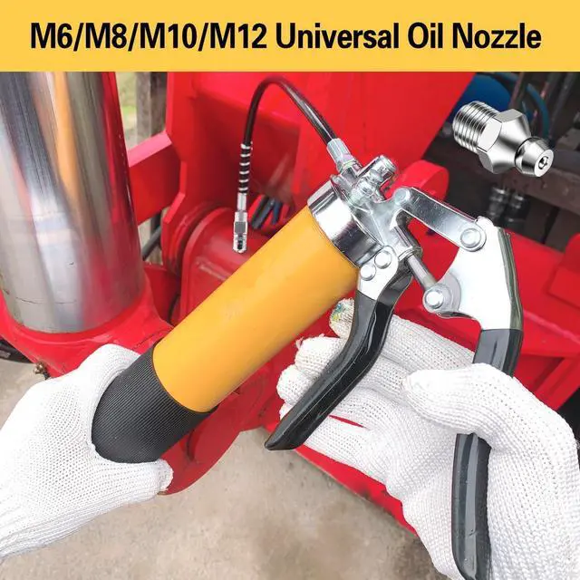Alt view image 6 of 6 - Grease gun connectors, grease gun heads, heavy-duty grease connectors for handheld and most pneumatic grease guns, standard nozzles, NPT, 1/8 inch, 6 assemblies