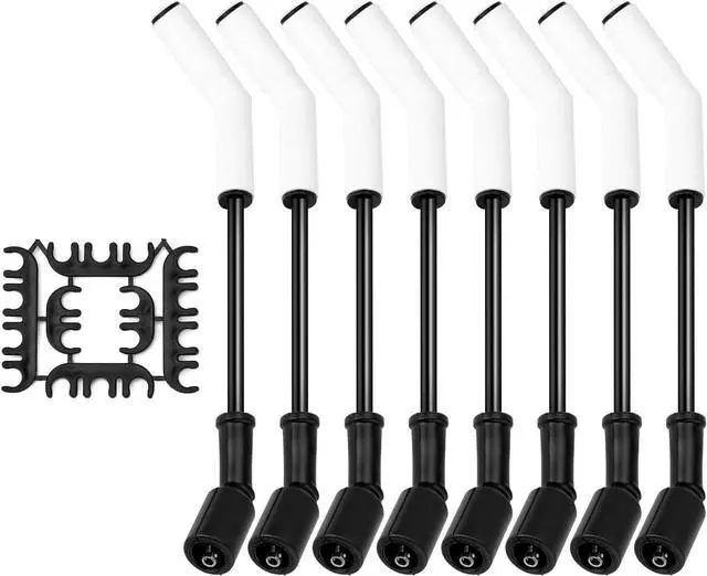 Main image of 8-pack LS spark plug wires, 9070C ceramic spark plug wires, equipped with Extreme 9000 ceramic boots, compatible with LS terminals LS3, LS4, and LS7 LT engines