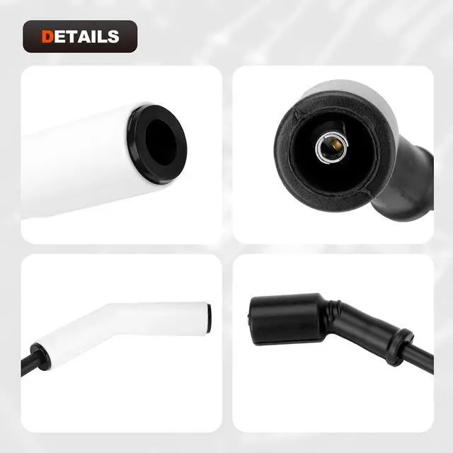 Alt view image 6 of 7 - 8-pack LS spark plug wires, 9070C ceramic spark plug wires, equipped with Extreme 9000 ceramic boots, compatible with LS terminals LS3, LS4, and LS7 LT engines