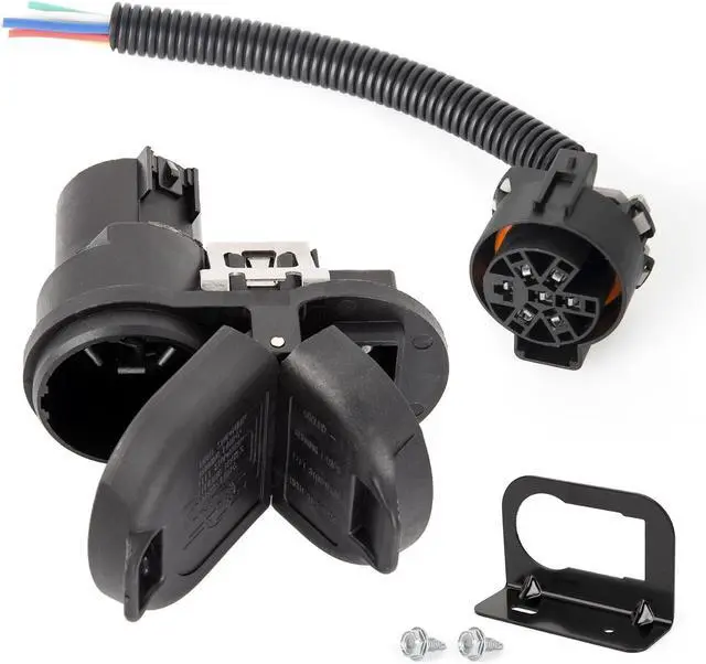 Main image of Towing Solutions Vehicle Wiring Kit, 7-Pin Towing Connector, Compatible with Ford, GM, and Chevrolet Trucks
