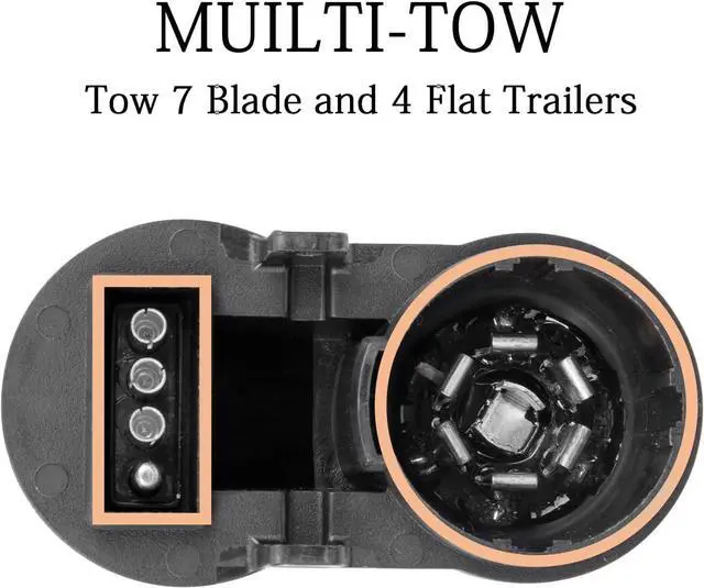 Alt view image 4 of 7 - Towing Solutions Vehicle Wiring Kit, 7-Pin Towing Connector, Compatible with Ford, GM, and Chevrolet Trucks