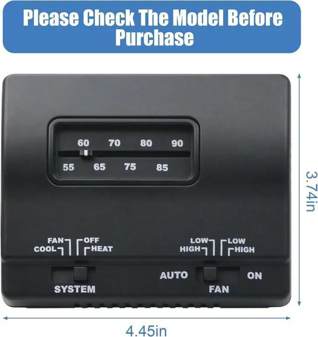 Alt view image 5 of 6 - 7330F3852 Coleman Mach RV Thermostat (Heating and Cooling) 7330F3852 HVAC Parts Single-Stage Heating/Cooling Control