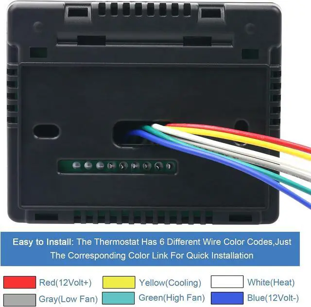 Alt view image 6 of 6 - 7330F3852 Coleman Mach RV Thermostat (Heating and Cooling) 7330F3852 HVAC Parts Single-Stage Heating/Cooling Control
