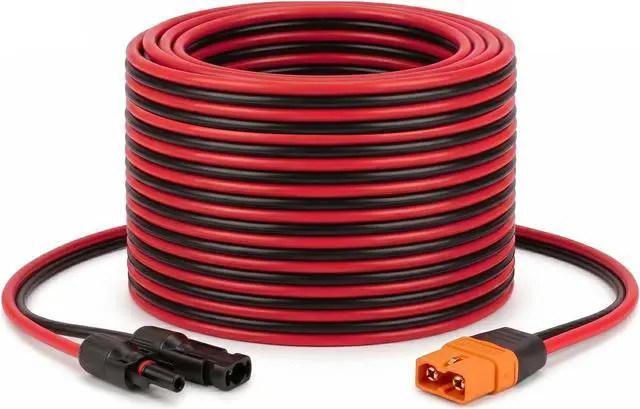 Main image of Solar to XT60i Cable, 10 AWG, 25 Feet; Solar Panel to XT60i Adapter, XT60i-F; Portable Generator Extension Cable (25 Feet)