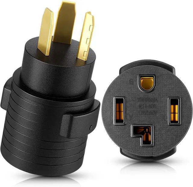 Main image of Dryer Adapter Compatible with NEMA 10-30P to 14-30R, 3-Pin to 4-Socket, Dryer Adapter, Converts 10-30P Plug to 14-30R Outlet, 220V 30-Amp 4-Pin New-Style Dryer to 3-Pin Old-Style Household Adapter