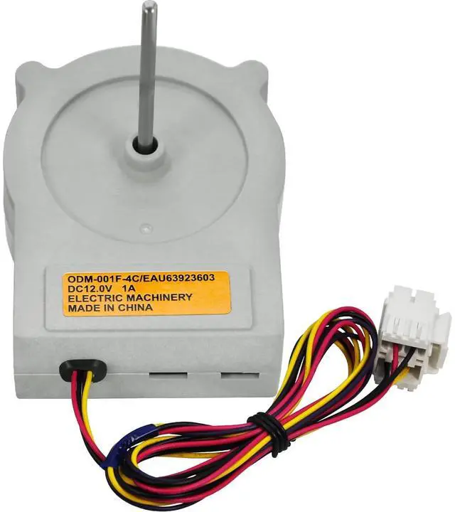 Main image of EAU63923603 Refrigerator Evaporator Fan Motor Assembly, compatible with LG and Kenmore refrigerators, replaces EAU65058305, EAU63923606, AP6317197, PS12383671, EAP12383671, and PD00045140