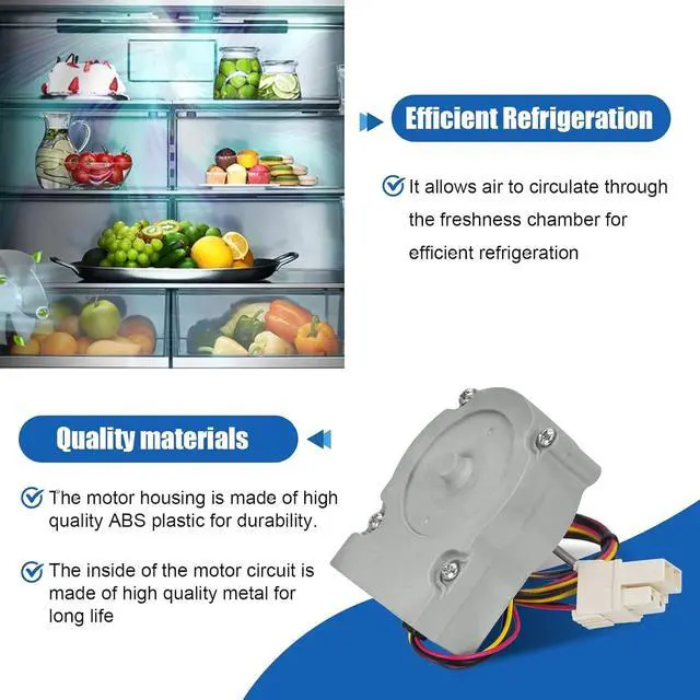 Alt view image 2 of 6 - EAU63923603 Refrigerator Evaporator Fan Motor Assembly, compatible with LG and Kenmore refrigerators, replaces EAU65058305, EAU63923606, AP6317197, PS12383671, EAP12383671, and PD00045140