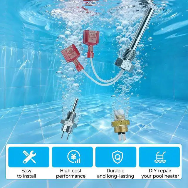 Alt view image 6 of 7 - 42002-0024S Flue Gas Sensor, 42001-0063S Upper Limit Switch, and 42001-0053S Heater Thermistor for Spa Heart-Shaped Unit (Pentair Replacement)