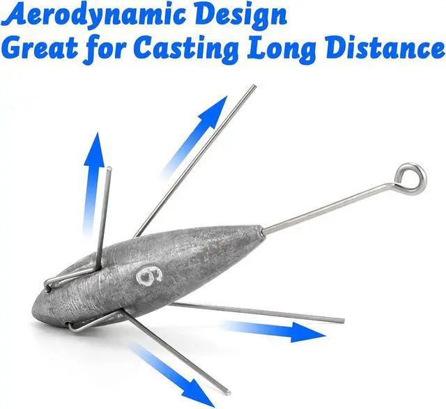 Alt view image 3 of 7 - 5 Cans of Sputnik Sinker Spiders, 2 oz10 oz, Surf Fishing, Lead Weights, Pyramid, Saltwater, Beach Casting, Ocean Fishing