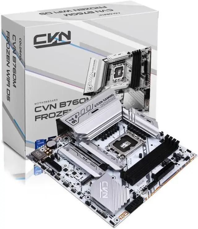Alt view image 2 of 7 - Colorful B760M FROZEN D5 V20 Motherboard LGA 1700 Intel ITX Mainboard DDR5 6400MHz PCIE5.0 Support 13th Gen Intel Core