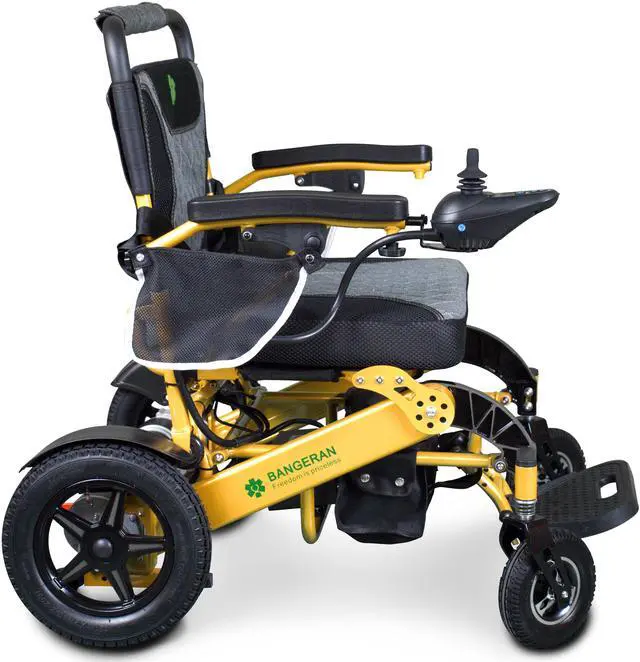 Alt view image 2 of 6 - Mammoth Extra Reinforced Aircraft Grade Aluminum Alloy Frame Folding Electric Wheelchair by Bangeran