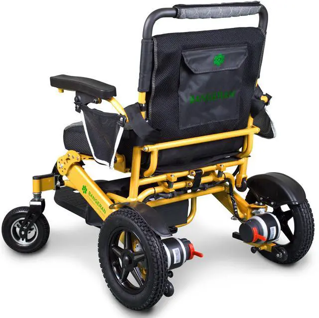 Alt view image 5 of 6 - Mammoth Extra Reinforced Aircraft Grade Aluminum Alloy Frame Folding Electric Wheelchair by Bangeran