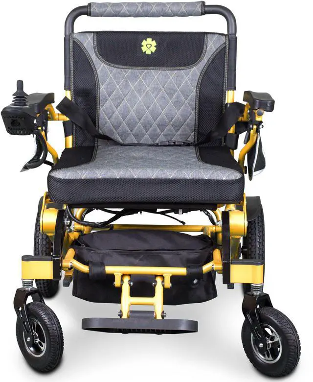 Alt view image 6 of 6 - Mammoth Extra Reinforced Aircraft Grade Aluminum Alloy Frame Folding Electric Wheelchair by Bangeran