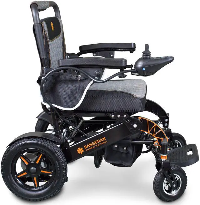 Alt view image 2 of 6 - Mammoth Extra Reinforced Aircraft Grade Aluminum Alloy Frame Folding Electric Wheelchair by Bangeran