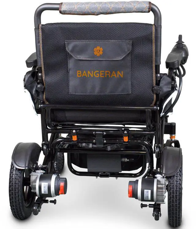 Alt view image 4 of 6 - Mammoth Extra Reinforced Aircraft Grade Aluminum Alloy Frame Folding Electric Wheelchair by Bangeran