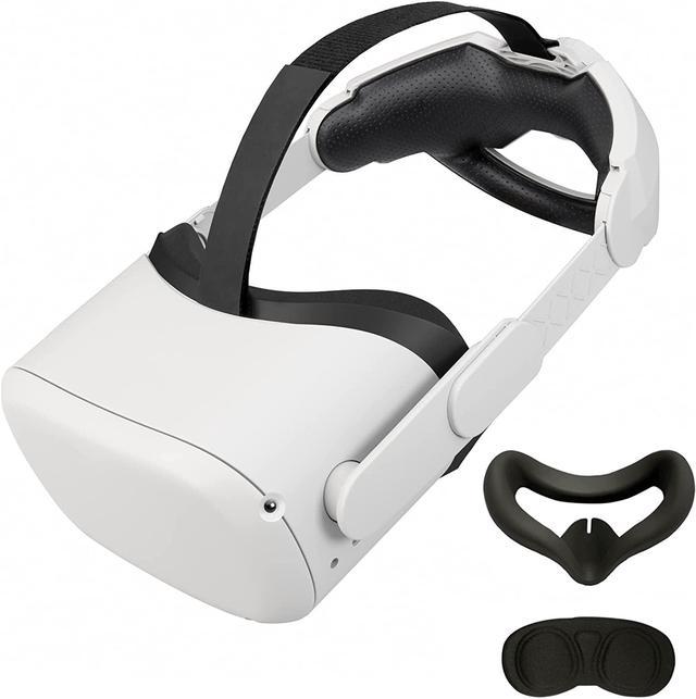 Elite Strap Compatible for Oculus Quest 2, Adjust Head Strap with Silicone  Face Cover, Lens Cover Replacement Accessories for Oculus, Comfort Support 