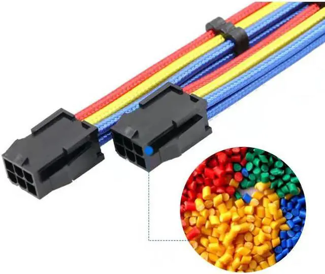 Alt view image 3 of 3 - 18AWG PSU Cable Extension Sleeved ATX Power Supply PC Build Custom Mod Braided Wire Kit/Set Extra-Sleeved 24-PIN/8-PIN Dual EPS CPU/PCI-E (6+2) GPU with Combs