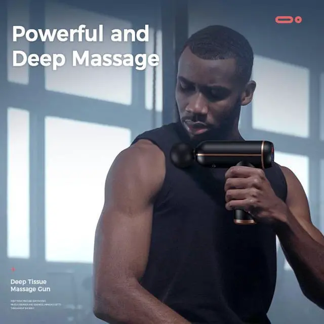 Alt view image 2 of 5 - Massage Gun Portable Percussion Pistol Massager For Body Neck Deep Tissue Muscle Relaxation Gout Pain Relief Fitness