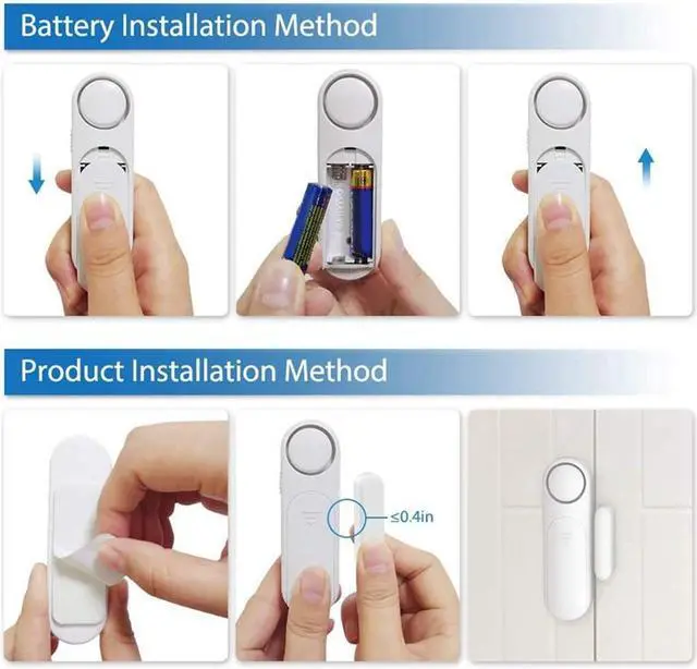 Alt view image 6 of 6 - Home Security Door Alarm, Window Sensor Easy Installation Child Safety Alarm, Secure Home Garage Apartment Office