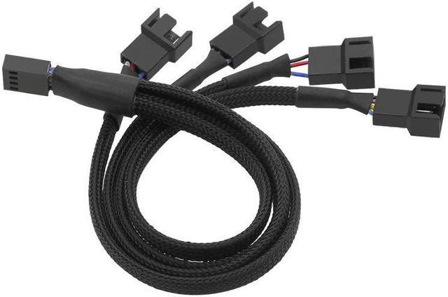 Main image of Computer Motherboard 4-pin 1-to-4 Extension Cable,Fan PWM Temperature Control Extension Cable